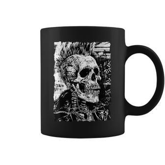 Vintage Graffiti Biker Rocker Skeleton Punk Horror Skull Coffee Mug - Thegiftio UK