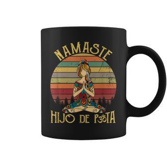 Vintage Namaste Hijo-De-Puta Hippie Tatoué Fille Yoga Lover Tasse - Cadeauxyz