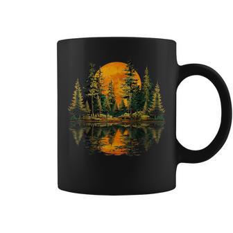 Vintage Nature Reflection Forest Trees Outdoor Wildlife Coffee Mug - Thegiftio