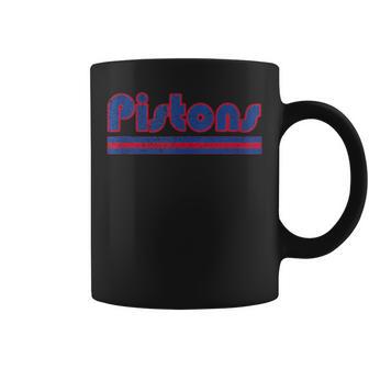 Vintage Pistons Name Retro 3-Stripes Coffee Mug - Thegiftio UK