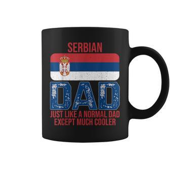 Vintage Serbian Dad Serbia Flag For Father's Day Coffee Mug - Thegiftio UK