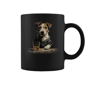 Vintage Smoking Jack Russell Dog Father's Day Coffee Mug - Thegiftio UK