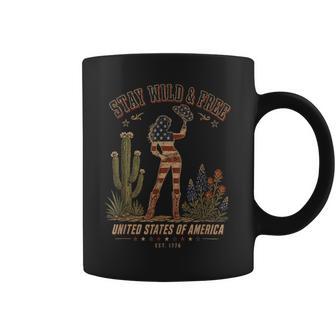 Western Cowgirl Patriotic Flag Coffee Mug - Thegiftio UK