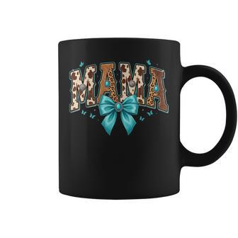 Western Mama Cow Print Leopard Mom Idea Coffee Mug - Monsterry