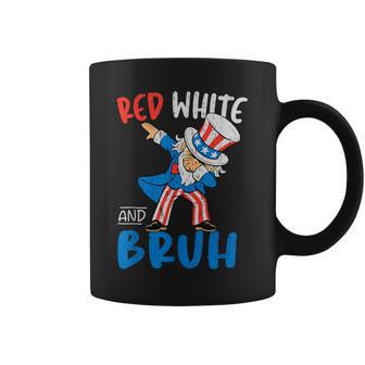 White Red And Bruh 4Th Of July Boys Patriotic Ns Boy Kids Coffee Mug - Thegiftio UK