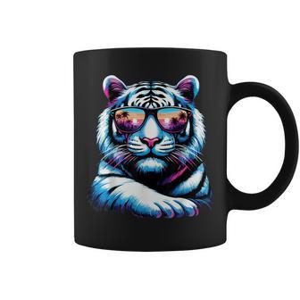 White Tiger Sunglasses Coffee Mug - Thegiftio UK