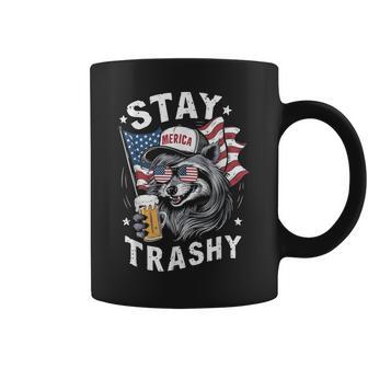 White Trash Party Attire Redneck Raccoon Stay Trashy Usa Coffee Mug - Thegiftio UK