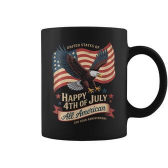 Women's 250Th Anniversary Of America Happy 4Th Of July American Flag Coffee Mug - Thegiftio UK