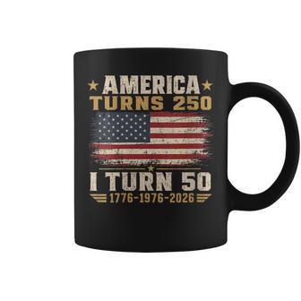 Women's Vintage America Turns 250 I Turn 50 Patriotic 50Th Birthday Coffee Mug - Thegiftio UK
