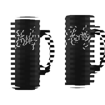 The Word Howdy Rope Script Western Rodeo Style Coffee Mug | Seseable CA