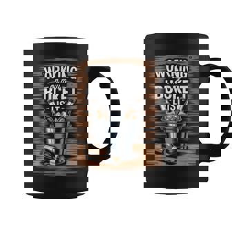 Working On My Bucket List Sarcastic Beer Beverage Graphic Coffee Mug - Monsterry