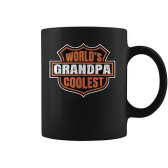 World's Coolest Grandpa Motorcycle Grandpa Coffee Mug - Thegiftio UK