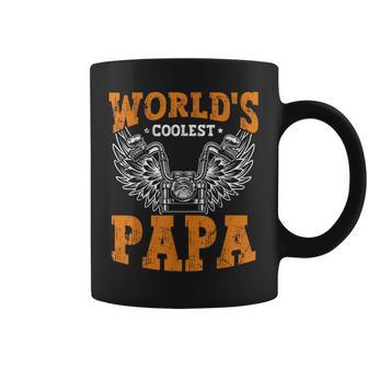 World's Coolest Papa Best Dad In The World Father's Day Coffee Mug - Thegiftio