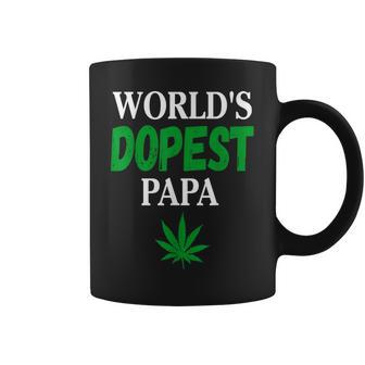 World's Dopest Papa Weed Leaf Coffee Mug - Thegiftio UK