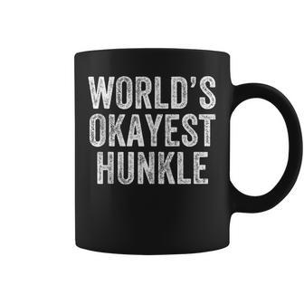 World's Okayest Hunkle Uncle Joke Father's Day Coffee Mug | Seseable UK
