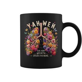 Yahweh Our Very Breath Speaks His Name Floral Lungs Coffee Mug - Thegiftio UK