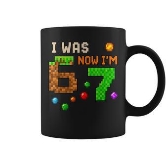 Yo Era 6 Ahoraoy 7 Impresionante Retro Gaming 67 Meme Broma Taza de café - Regaloses
