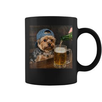 Yorkie Drinking Beer Dog Meme Coffee Mug | Mazezy