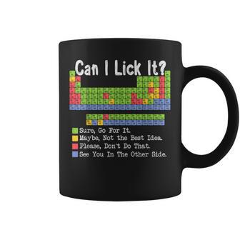 ¿Puedo Lamerlo Maestro De Ciencias Tabla Periódica De Elementos Taza de café - Regaloses