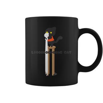 【長い猫】 ロングキャット メンズ レディース キッズ ねこ イラスト コーヒーマグ - Kawaiitshirt