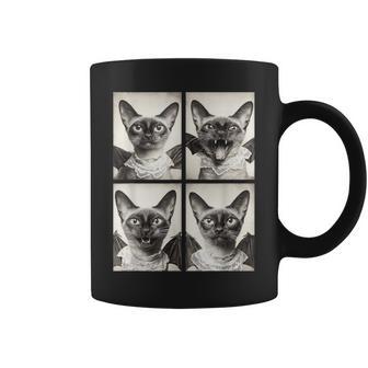 おもしろい 吸血鬼 シャム猫 コウモリのコスチューム 猫 ハロウィン コーヒーマグ - Kawaiitshirt