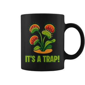 おもしろハエトリグサ It's A Trap 食虫植物 ボタニカル コーヒーマグ - Kawaiitshirt