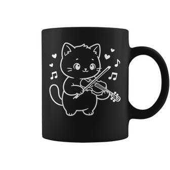 かわいい猫がバイオリンを弾くフィドラーのフォークミュージック コーヒーマグ - Kawaiitshirt