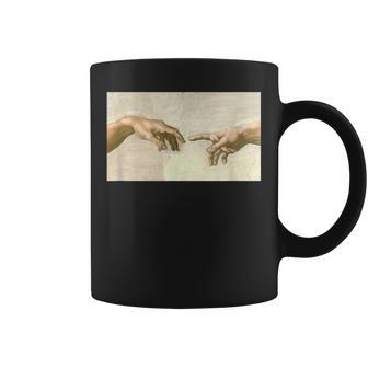 アダム・ミケランジェロによる創造 美術史 コーヒーマグ - Kawaiitshirt