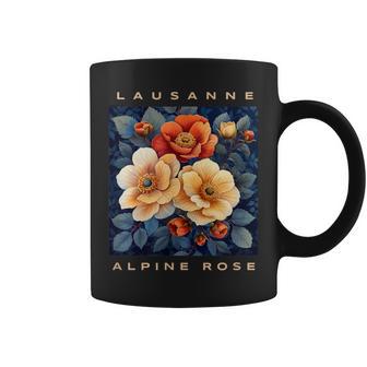 アルパインローズフラワー ローザンヌ コーヒーマグ - Kawaiitshirt