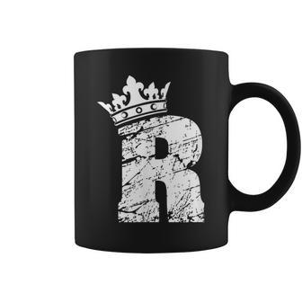 アルファベットtシャツ イニシャル文字 R & キング クイーン クラウン コーヒーマグ - Kawaiitshirt