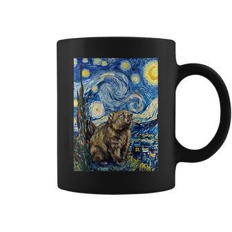 ウォンバット 星月夜 ゴッホスタイル アートペインティング コーヒーマグ - Kawaiitshirt
