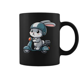 ウサギ スクーター ペット 面白い オートバイ コーヒーマグ - Kawaiitshirt