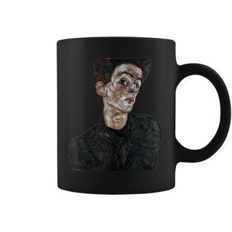 エゴン・シーレ セルフポートレート コーヒーマグ - Kawaiitshirt