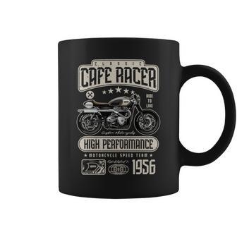 カフェ レーサー バイクの誕生日 1956 年生まれのバイカー 長袖tシャツ コーヒーマグ - Kawaiitshirt