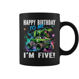 キッズ ハッピーモンスタートラックがテーマの5歳の誕生日 5歳 男の子 5歳 コーヒーマグ - Kawaiitshirt