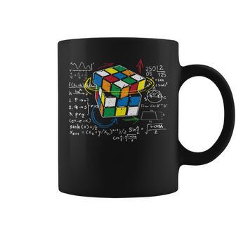 キューブマジック 数学方程式 レトロ オタクルービック 長袖tシャツ コーヒーマグ - Kawaiitshirt