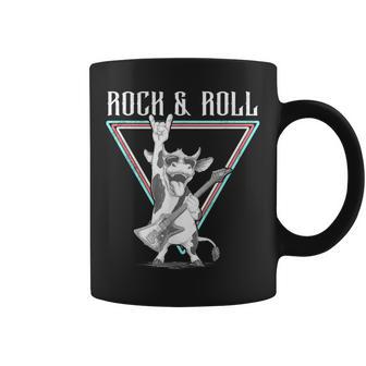 ギター付きロックンロール牛 コーヒーマグ - Kawaiitshirt