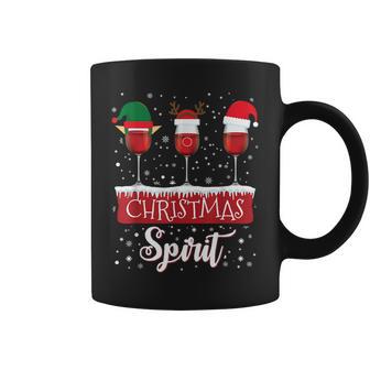 クリスマススピリット 赤ワイングラス サンタクロース エルフ トナカイ コーヒーマグ - Kawaiitshirt