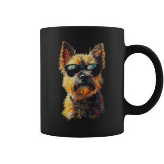 ケアンテリア 犬 ペット アートワーク サングラス ケアンテリア コーヒーマグ - Kawaiitshirt