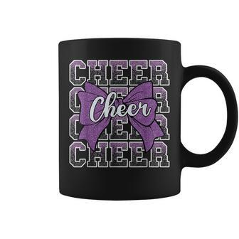 コケット チアボウ スポーツ チアリーダー チアリーディング パープル コーヒーマグ - Kawaiitshirt