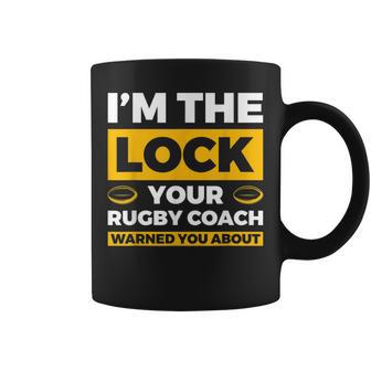 コーチがラグビーについて警告したロックはアイム・ザ・ロック コーヒーマグ - Kawaiitshirt