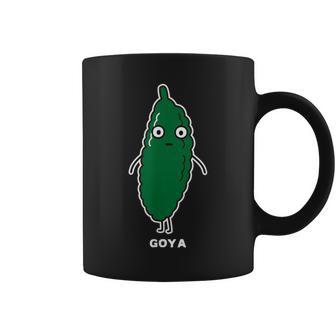 ゴーヤ ゴーヤー 顔 イラスト かわいい おもしろ 面白い 簡単 シンプル ゆるい 野菜 コーヒーマグ - Kawaiitshirt