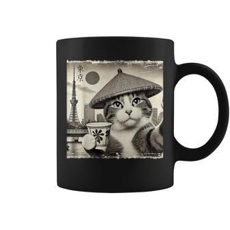 サムライ 猫 すすり茶 東京タワー 和 コーヒーマグ - Kawaiitshirt