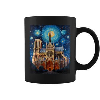 シュールレアリスム 星月夜 ノートルダム大聖堂 コーヒーマグ - Kawaiitshirt