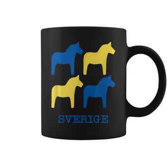 スウェーデンダラ馬スウェーデン国旗 コーヒーマグ - Kawaiitshirt