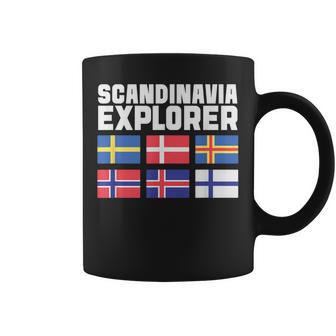 スカンジナビア エクスプローラー フラグ スウェーデン ノルウェー アイスランド コーヒーマグ - Kawaiitshirt