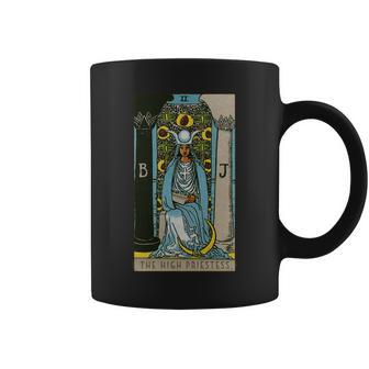 タロットカード The High Priestess ビンテージカード2 長袖tシャツ コーヒーマグ - Kawaiitshirt