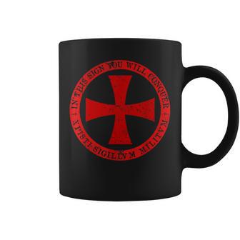 テンプル騎士団 マルタ十字架シールド 中世の十字軍 コーヒーマグ - Kawaiitshirt