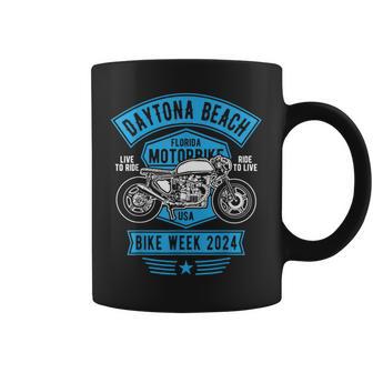 デイトナビーチバイクウィーク2024レトロバイクデザイン コーヒーマグ - Kawaiitshirt