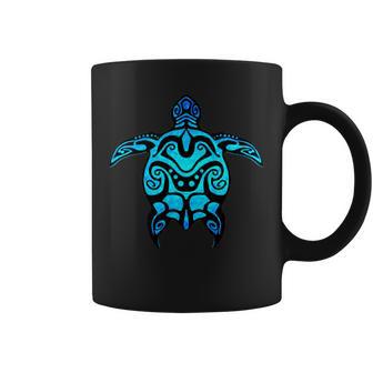 トライバル ハワイアン マオリ 太陽 ウミガメ 両面 コーヒーマグ - Kawaiitshirt